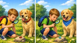 Can You Quickly Identify the 3 Hidden Differences in This Boy and Dog Picture?