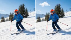 9-Second Visual Challenge Test Sharp Eyes by Finding 3 Differences in the Boy Skiing Scene