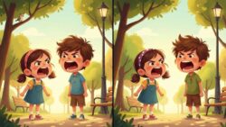 9-Second Visual Challenge: Spot the 3 Differences in the Girl and Boy Shouting Image