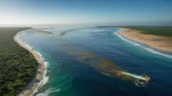 A brown ribbon as long as a continent has formed between the Atlantic and Africa, and it’s not a good sign