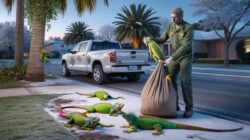 Frozen iguanas are dropping from trees in the United States – and officials are using it as a chance to euthanise them