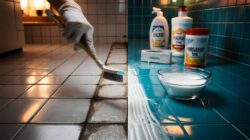 Mix 3 ingredients and apply them to grout: in 15 minutes it looks like new