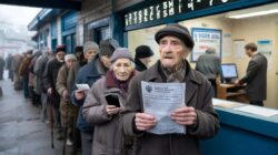 From February 8, pensions will rise only for retirees who submit a missing certificate, sparking anger among many who say they lack internet access