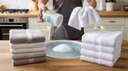 Goodbye baking soda : the trick to make your kitchen towels and tea towels white again
