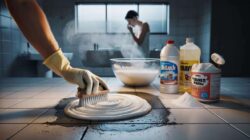 Mix 3 ingredients and smear them on your grout in 15 minutes it shines yet health experts warn of toxic fumes