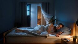 Keeping your bedroom door open at night might improve airflow enough to lower carbon dioxide levels and deepen your sleep