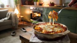 This simple baked pasta dish feels like a warm hug after a long day