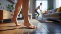 Why walking barefoot at home can improve balance over time